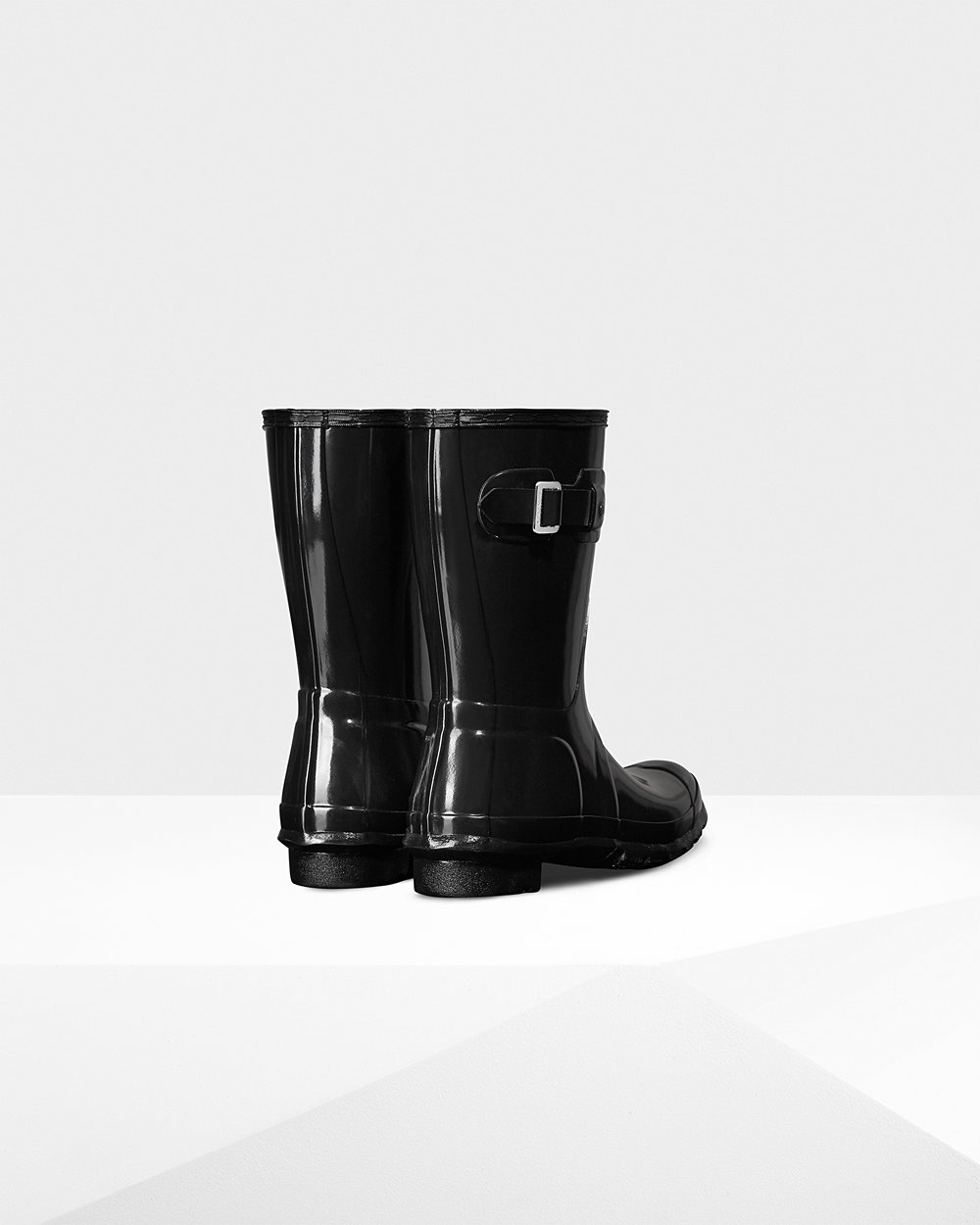 Galochas Curtas Hunter Feminina Pretas - Original Gloss - 02ZCVASGR